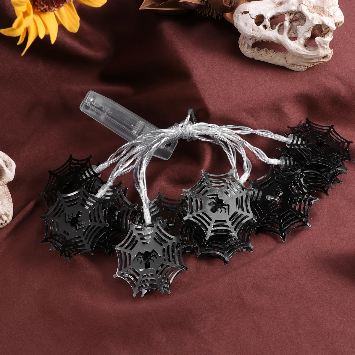 

Spider Web Cobweb String Halloween Decorations outside Lights Spooky Diy Decorative Accessory