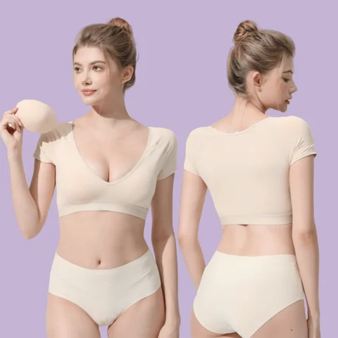 Share Queen Detachable Shoulder Pads Underwear for Women Straight Shoulder Narrow Shoulder Vest Nylon Fabric No Steel Ring