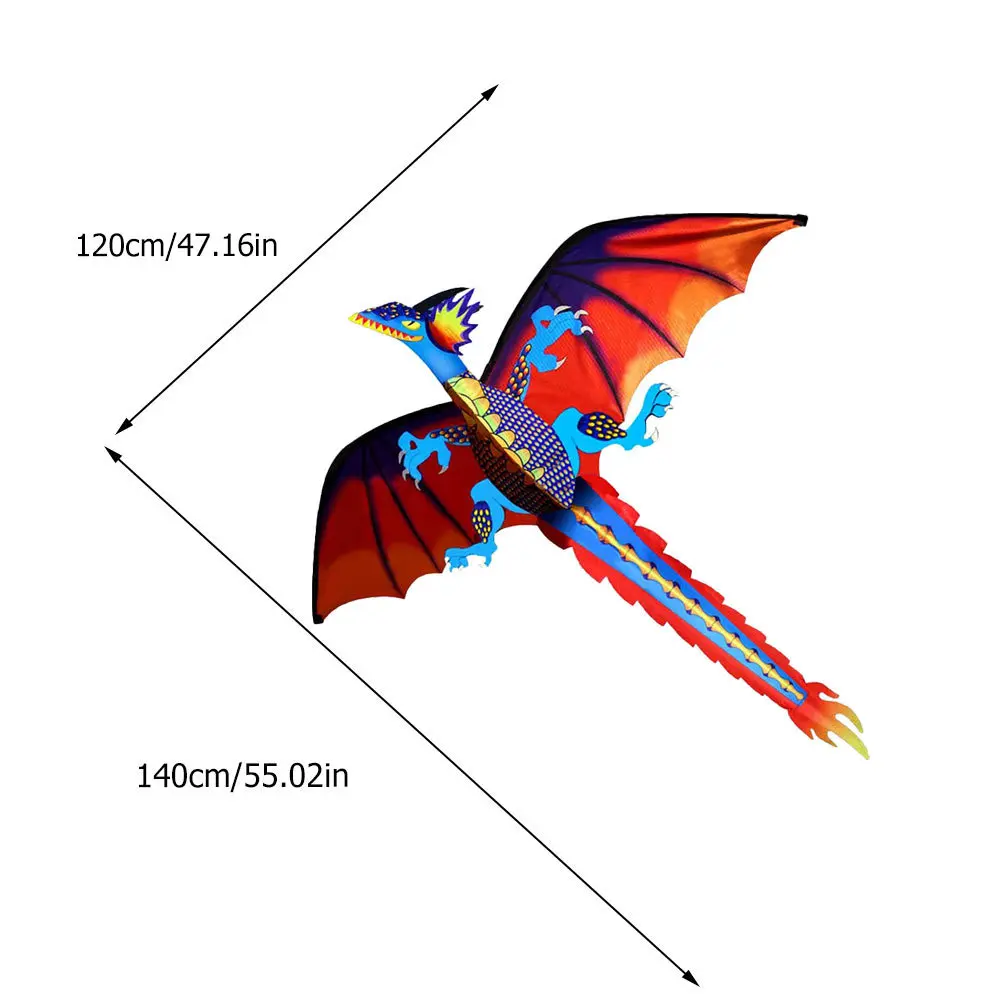 1Set 3D-Dinosaurier-Drachen für Kinder, fliegender Spaß im Freien, einfach zu montieren, leichter, rahmenloser Drachen für Geburtstag, Weihnachten, Geschenkidee