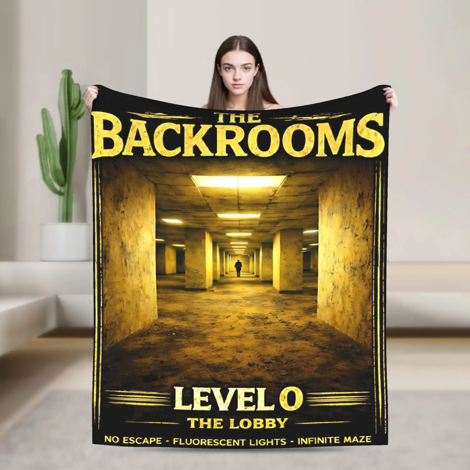 Backrooms Horror Movie 2026 Blanket Super Soft Cozy  Throw Blankets for Sofa 50x60 Inch Multiple Sizes Bedspread