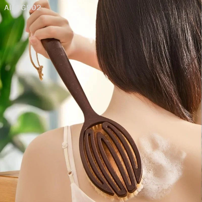 

Bath Shower Brush Bathing Brush Dry Skin Body Soft Natural Bristle Massager Care Tool Soft Natural Bristle PE Handle