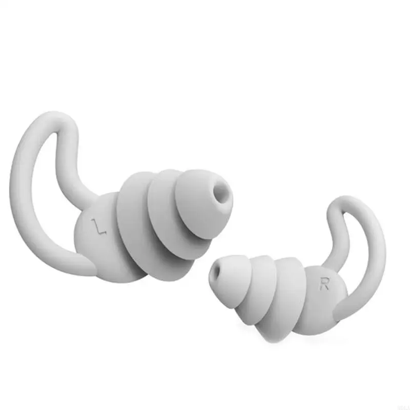 1 Pair Flexible Ear Plugs for Sleeping Noise Reduction Comfortable Silicone Blocking Earplugs for Sleep Snoring Driving