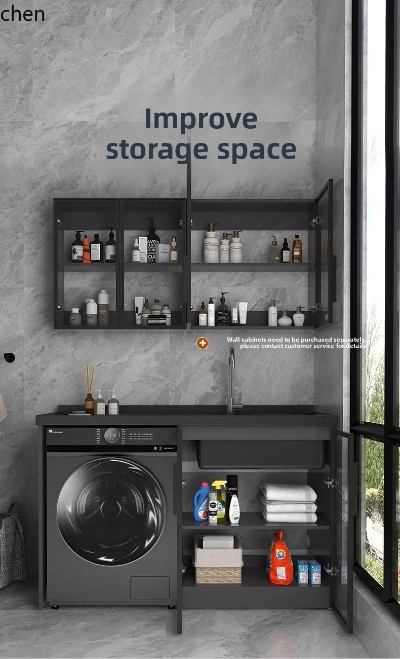 laundry cabinet integrated balcony washing machine significant other sink washboard overall combination