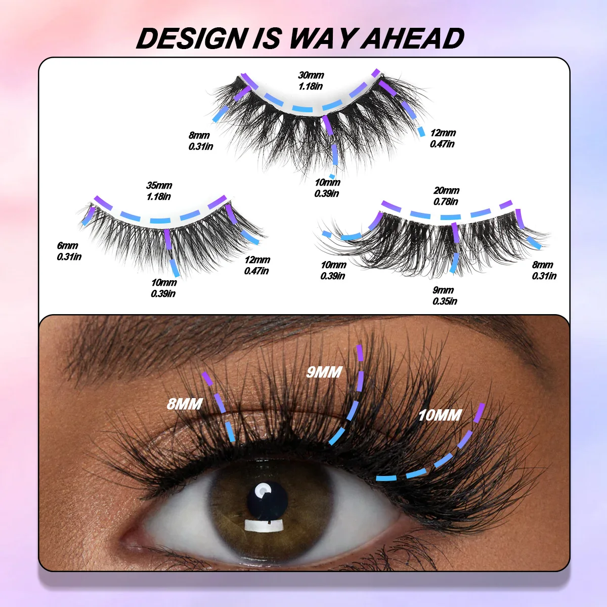 Messy False Eyelashes 10/14/20 Pairs 3D Mink Lashes Handmade Extension Makeup Tool Wispy Fluffy Fake Lashes maquillaje Cílios