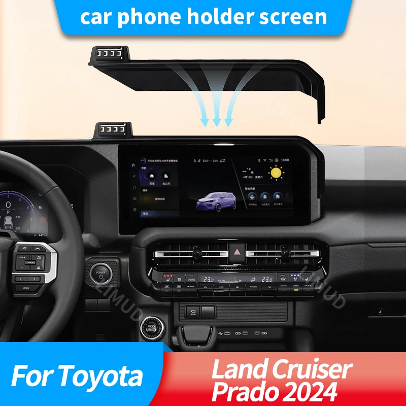 

Car phone holder screen For Toyota Land Cruiser Prado 2024 the multi-functional innovative model is easy to clean and convenient