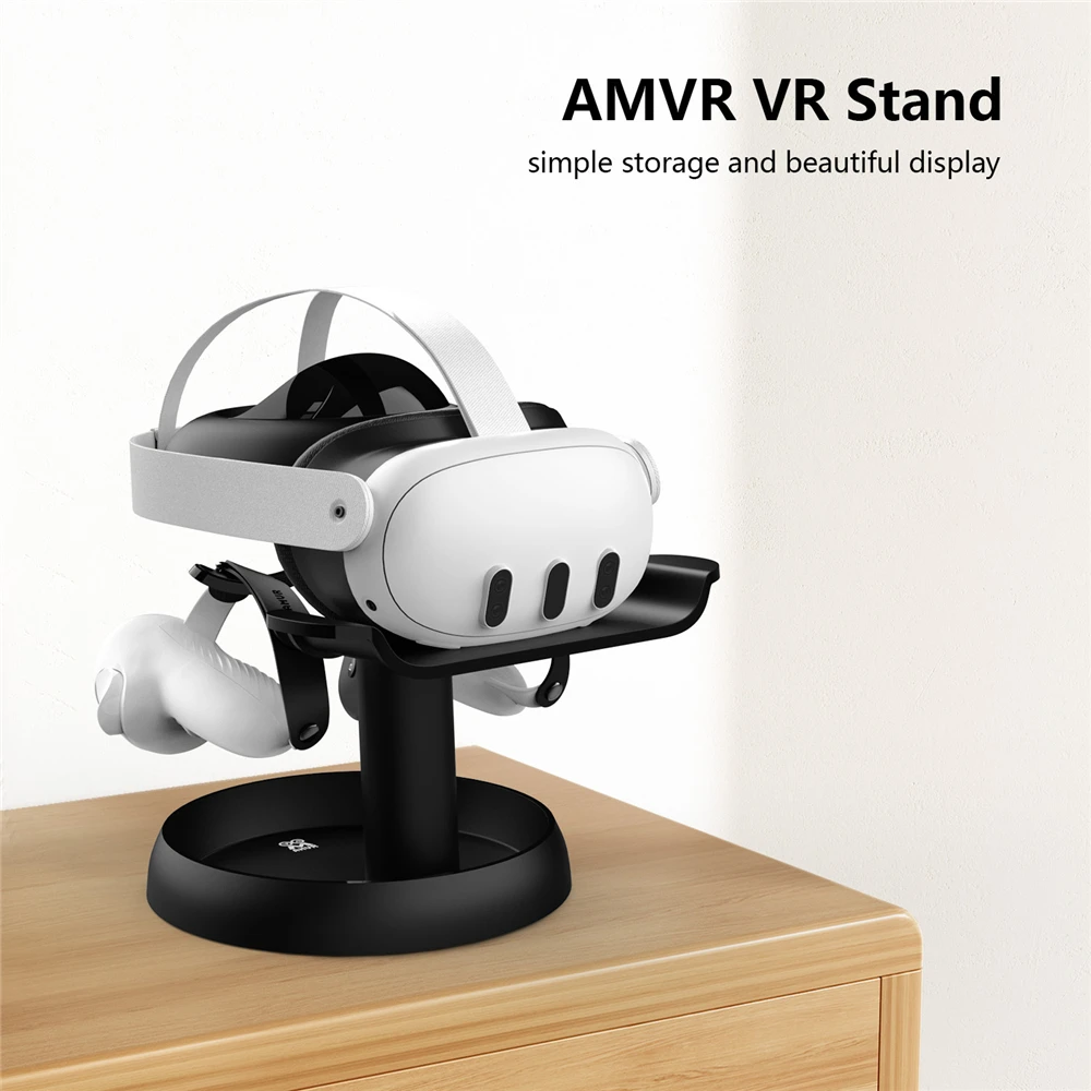 

Stand Holder For Meta Quest 3 VR Headset & Controller Display Bracket VR Glasses Rack Holder Stable Release Button Organizer