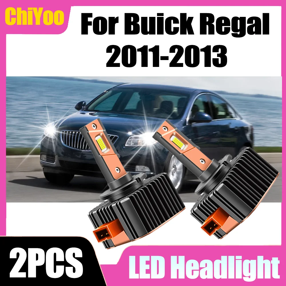 

2PCS Canbus No error High Power 120W HID Xenon Lights 30000LM LED Headlight 6000K White Plug And Play For Buick Regal 2011-2013