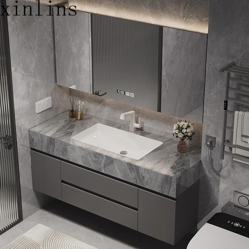 

Luxury Ceramics Bathroom Cabinets Intelligence Toilet Vintage Vanity Bathroom Cabinets Storage Mirror Mobile Bagno Furniture