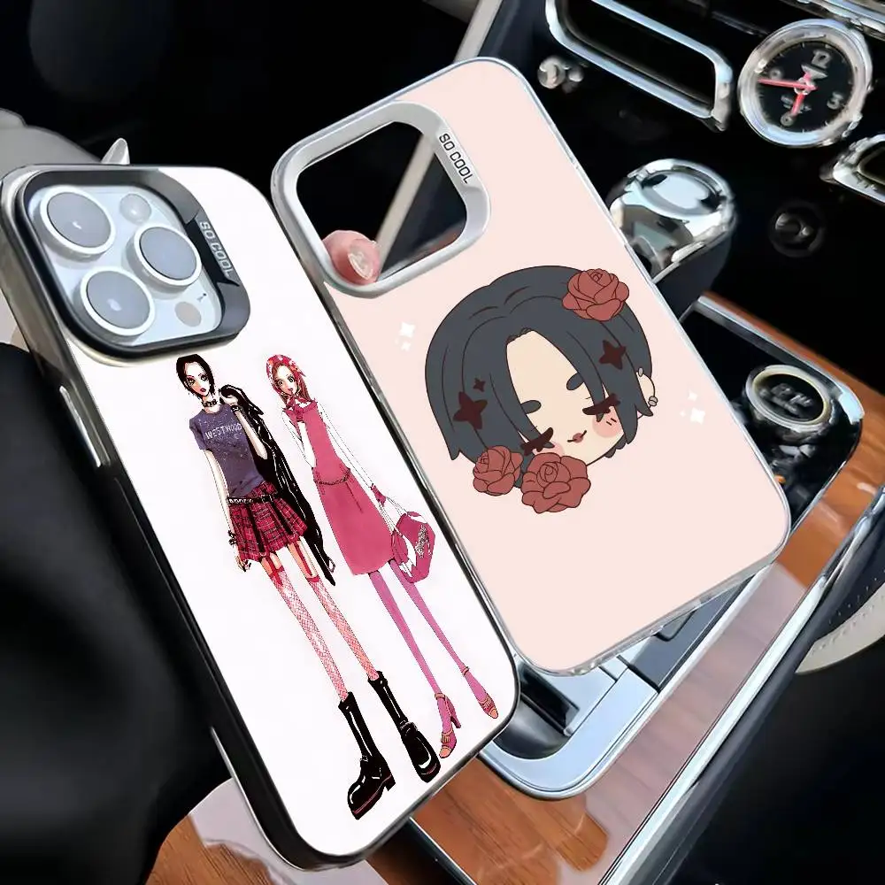 

Cartoon Anime Oosaki Nana Phone Case For iPhone 16,15,14,13,12,11,Mini,Pro,MAX White Matte Shockproof Cover