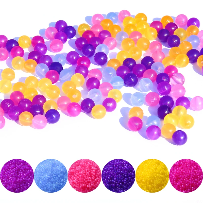 100pcs 8mm Acrylic Round Ball Ultraviolet Sun Color Changing Loose Decorative Bead For Jewellery Marking DIY Necklace Bracelet