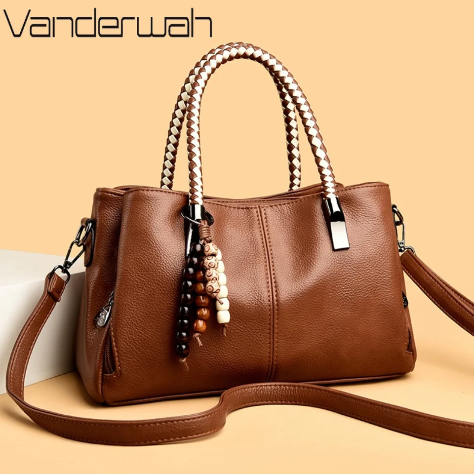 Genuine Brand Luxury Shoulder Crossbody Bag New Soft Pu Leather 3 Layers Hand Bags for Women High Quality Female Messenger Bags