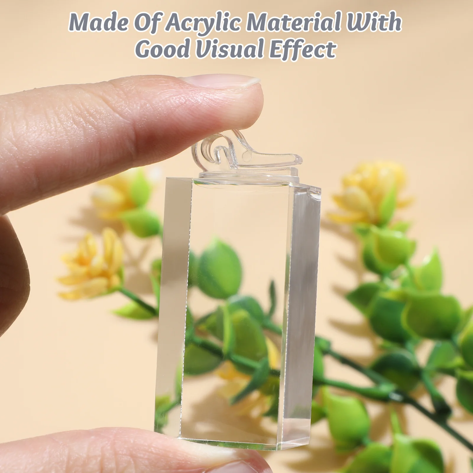 

7pcs Clear Cube Ring Display Stand Holder For Jewelry Showcase Jewelry Earrings Storage Showcase Transparent Organizer