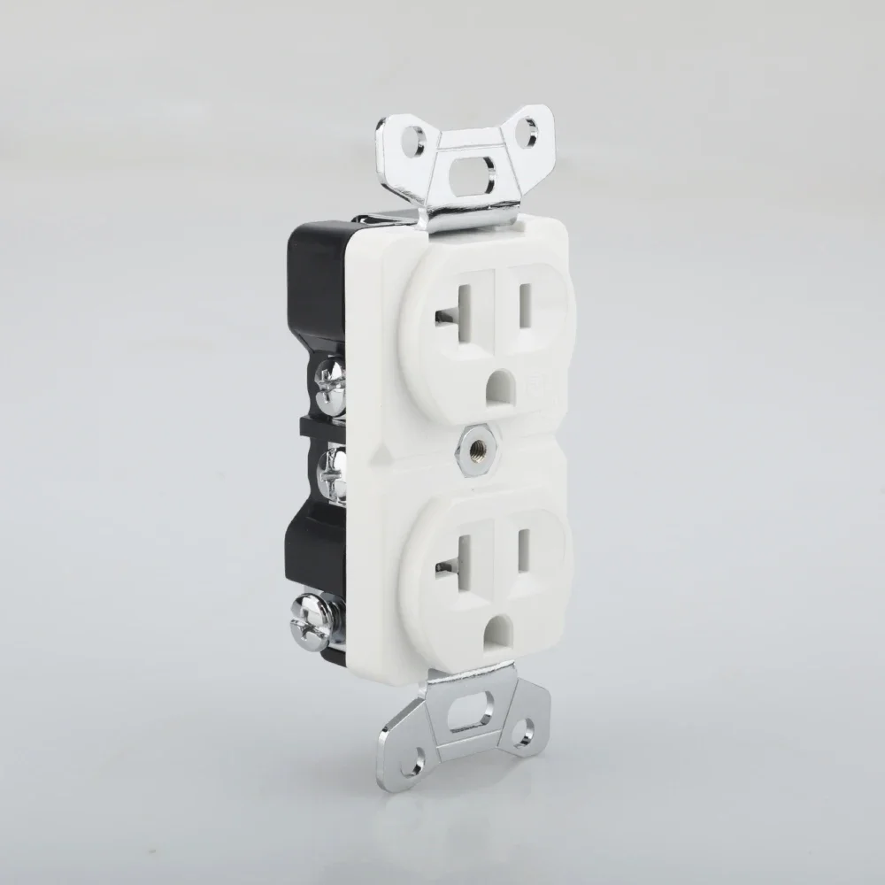 1Piece Audiocrast Pure Copper Rhodium Plated AC US Power Duplex Receptacle Wall Outlet Socket Distributor view 5