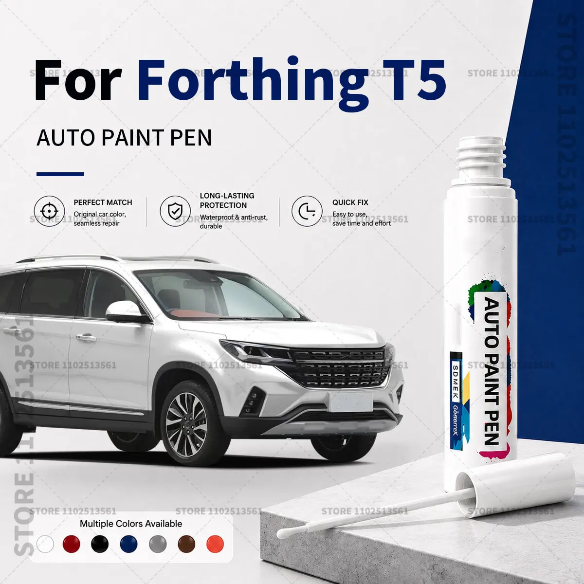 Automotive Paint Pen Car Scratch Remover Touch Up Repair Pen DIY Vehicle Paint Repair Tool Accessories For Forthing T5 Black