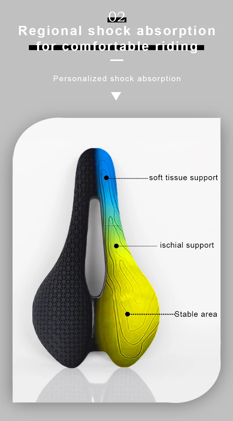 ODI Kohlefaser-3D-Druck Fahrradsattel Ultraleichtes und atmungsaktives hohles Wabenkissen Weicher Sitz für Rennrad/Rennrad/MTB – Detail 5