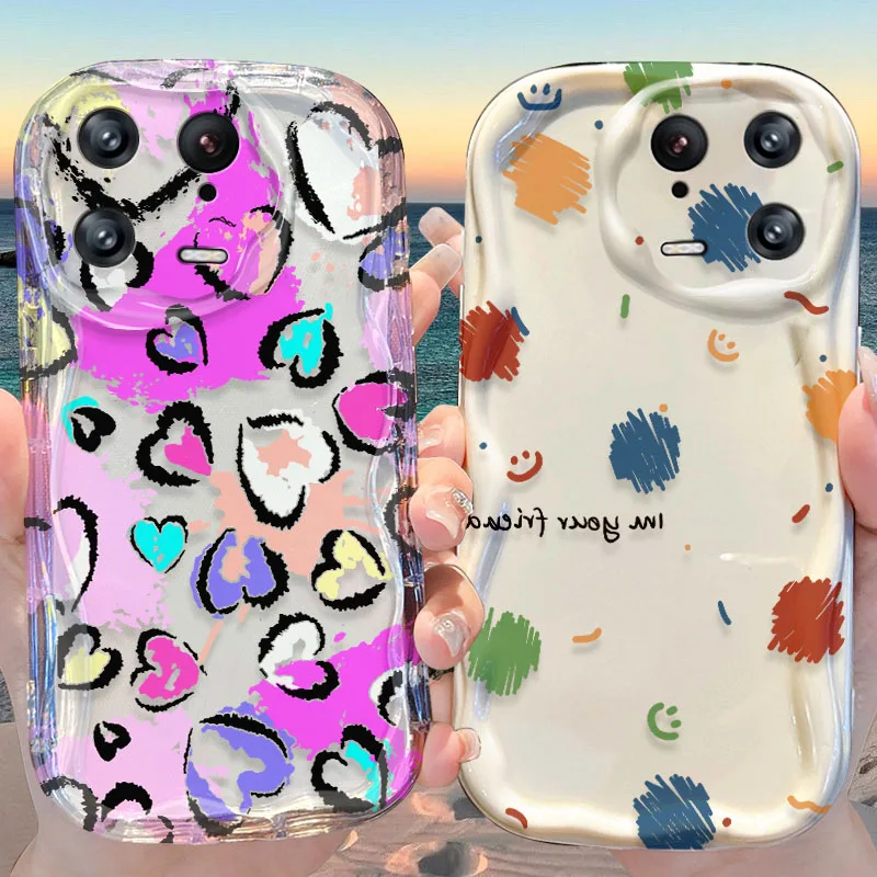 

Colorful Smiley Face Case for Xiaomi Mi 15 14T 13 Lite 12 Pro 12S 12X 11i 5G POCO X7 X6 X5 X4 GT X3 NFC F6 F5 F3 M6 Plus Cover