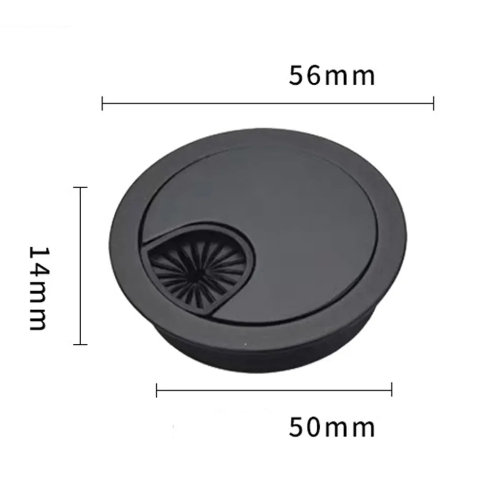 Mm Chrome Brush Cable Hole Cover Convenient Use Desktop Neat Detachable Body Detachable Design Easily Inserted