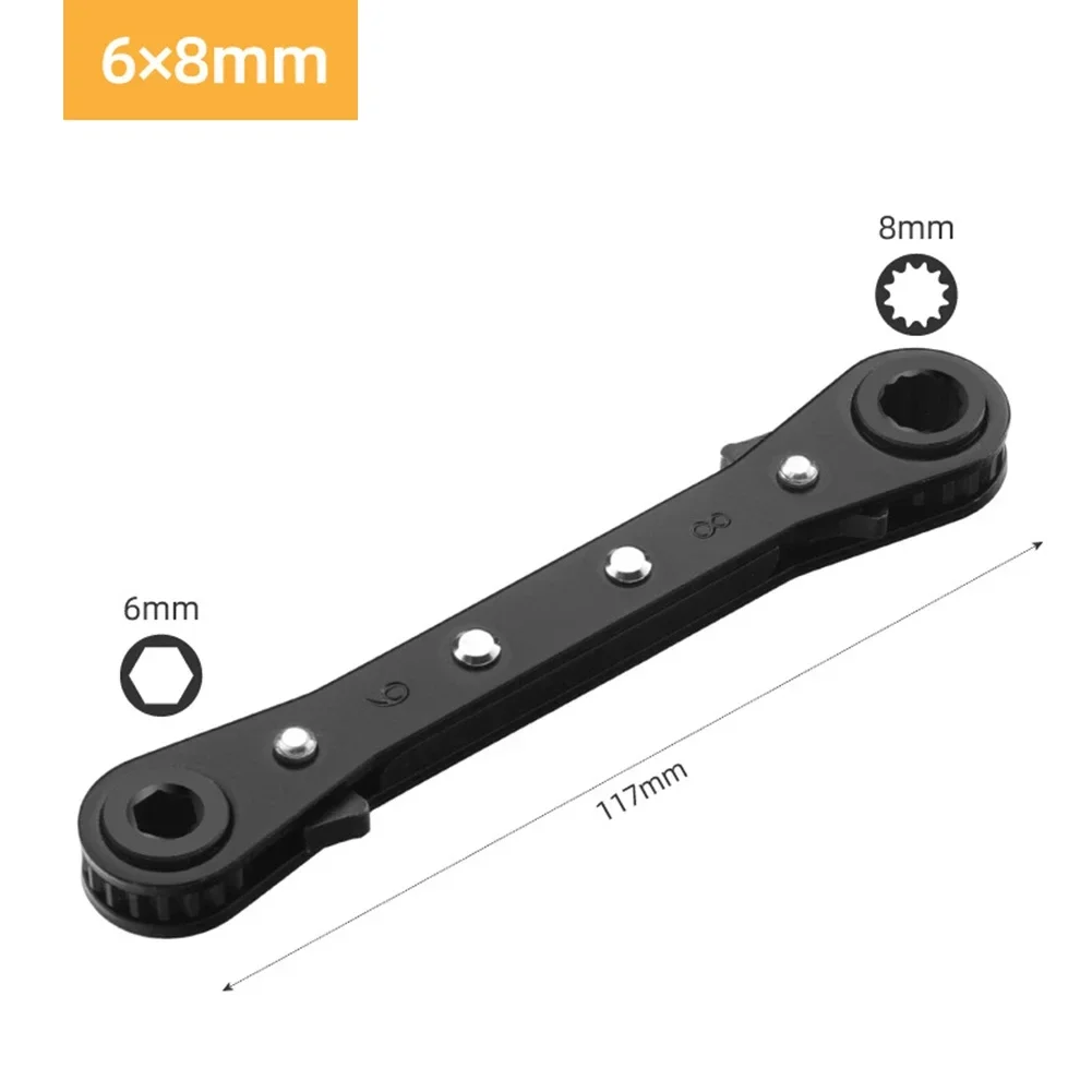 Automotive Repairs 6mm To 21mm Portable Wrench Set For Car Repair Automotive Repair Tool 5pcs Ratchet Wrench Set