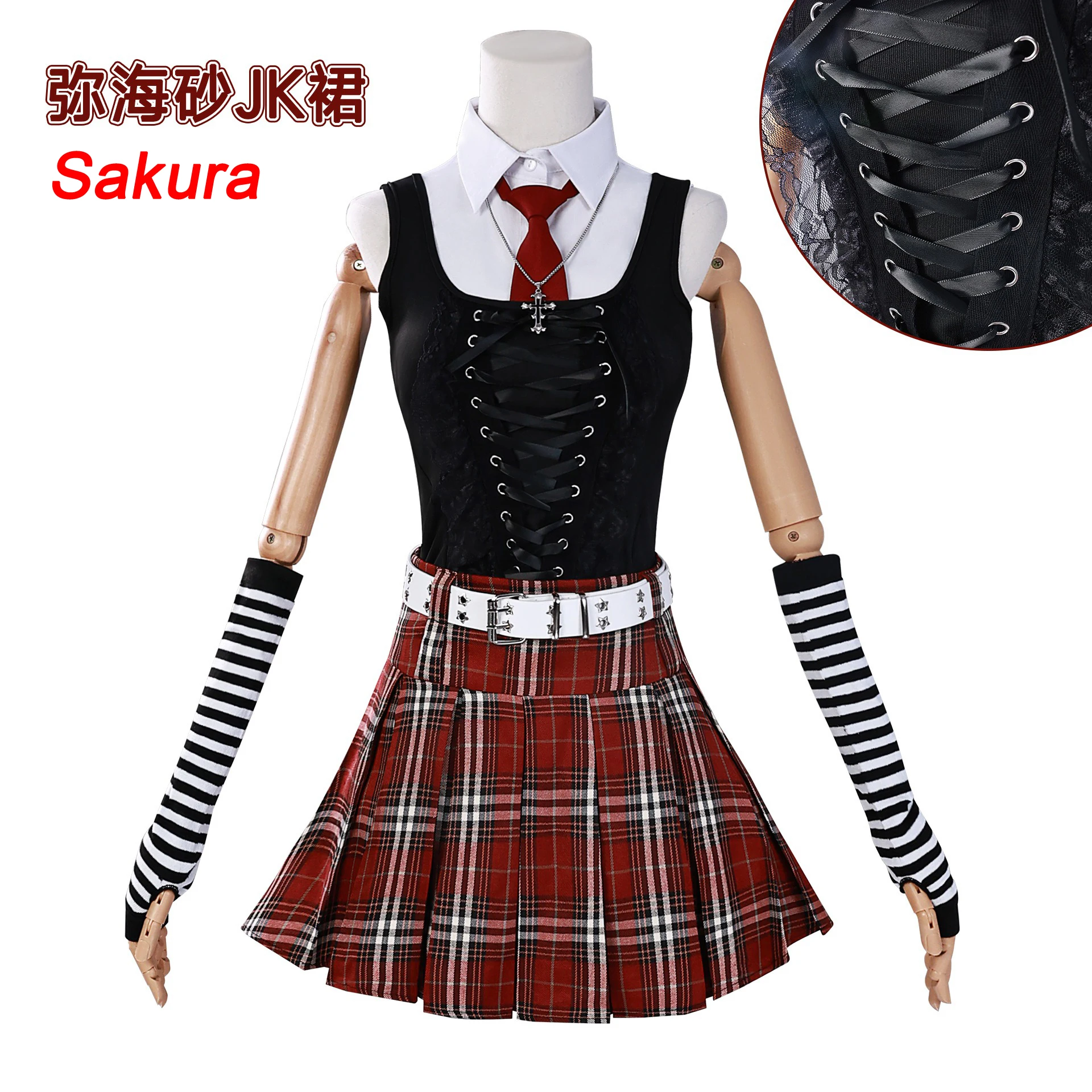 

Misa Amane Cosplay Note Death Cosplay Costume Debut Daily Sexy Dress Subculture Necklace y2k GothLoli Uniform Outfit Wig