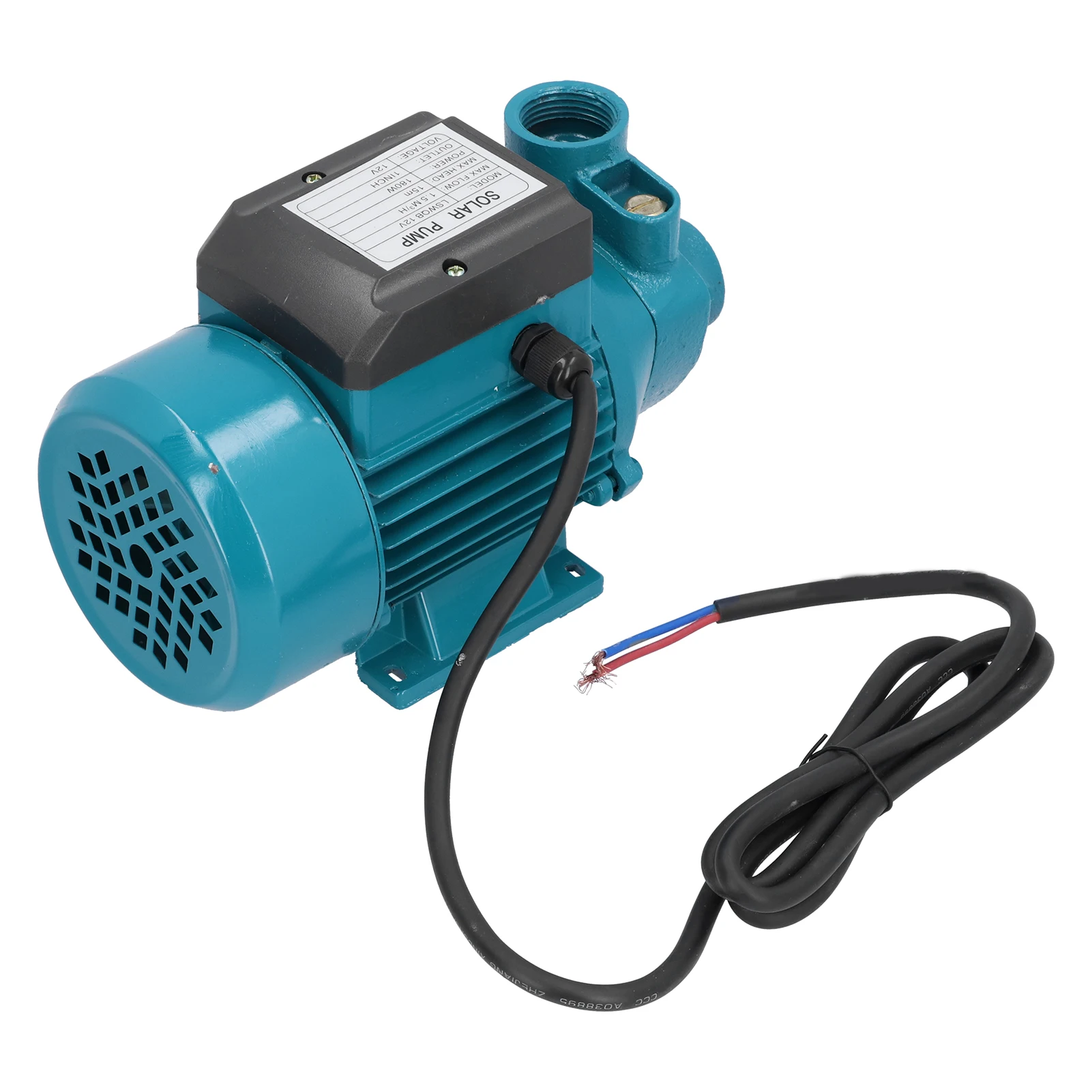 Elektrische Pomp Unipolaire Waaier Motor Horizontale Enkele Zuig Irrigatie Tool 15m 180W DC12V