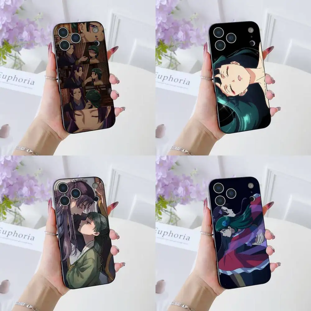 Anime The Apothecary Diaries Handyhülle für IPhone 17 16 15 14 13 12 11 Pro Max Plus Air Mini Schwarz Silikon Weich