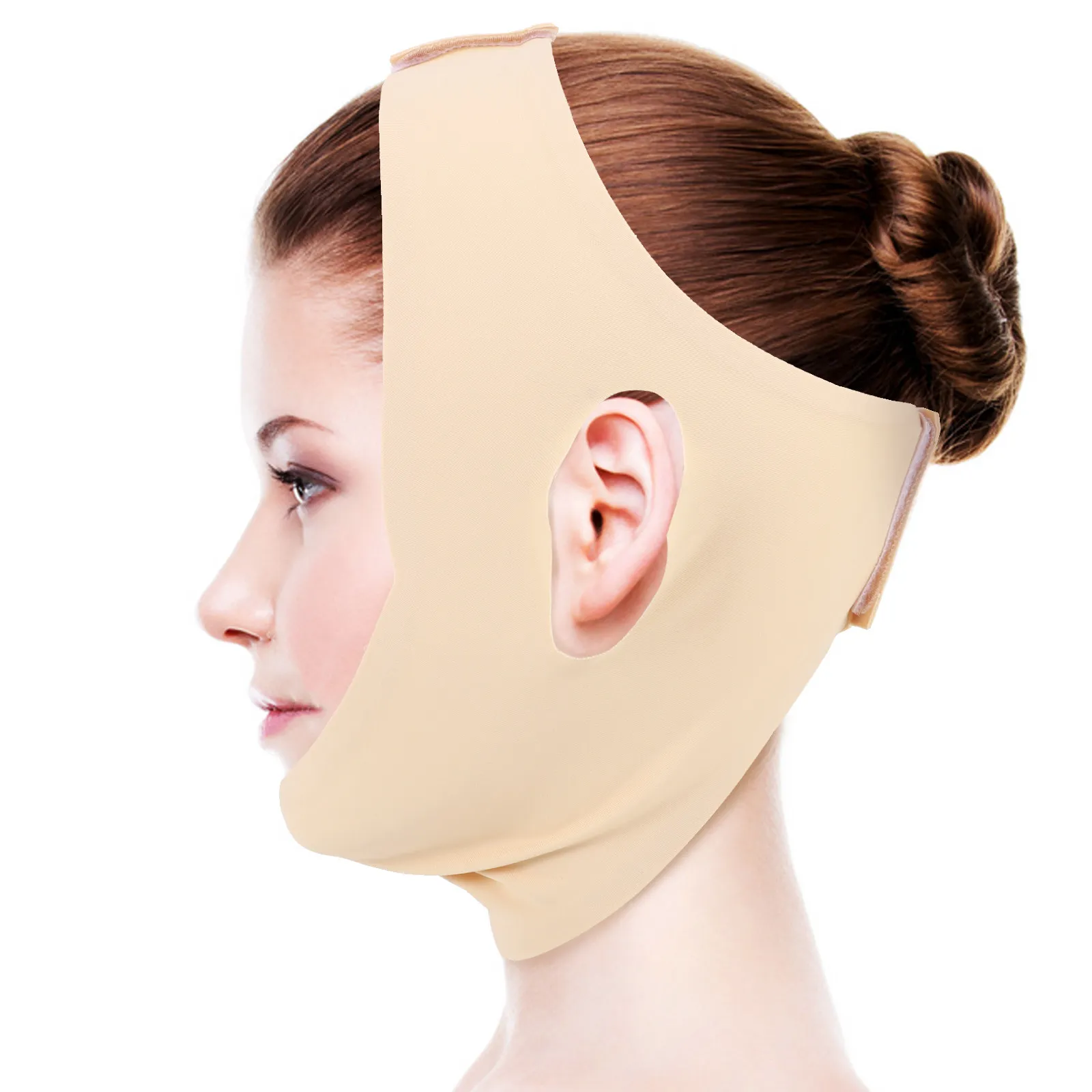 Reusable Breathable Seamless Double Chin Reducer Lifting Face Mask Chin Strap Face Slimming Shaper Lift Tightener