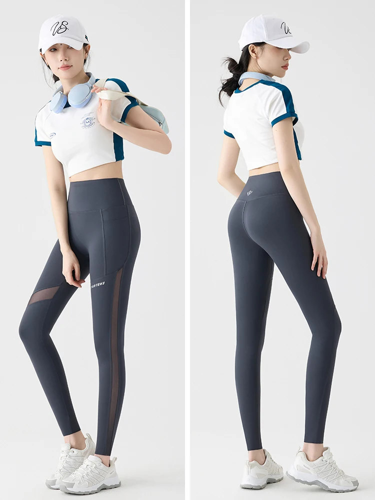 Cintura alta me calças de yoga das mulheres verão fino ajuste boting calças fitn controle de barriga levantamento de bunda nove pontos camada base