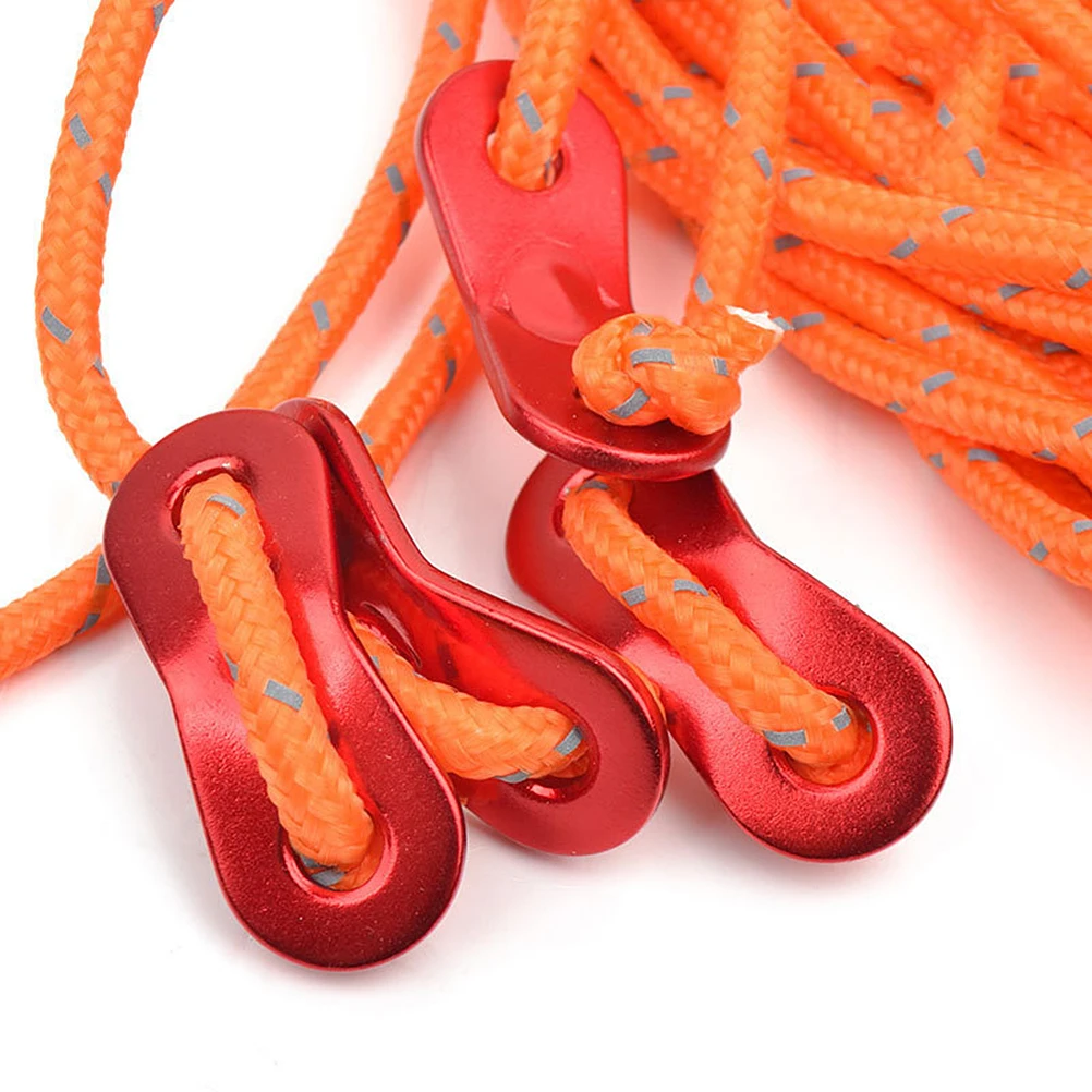 

8X4M Reflective Tent Rope Outdoor Guyline Cord Nylon Fiber Wind Resistant Strong Paracord For Camping Canopy Awning Luggage