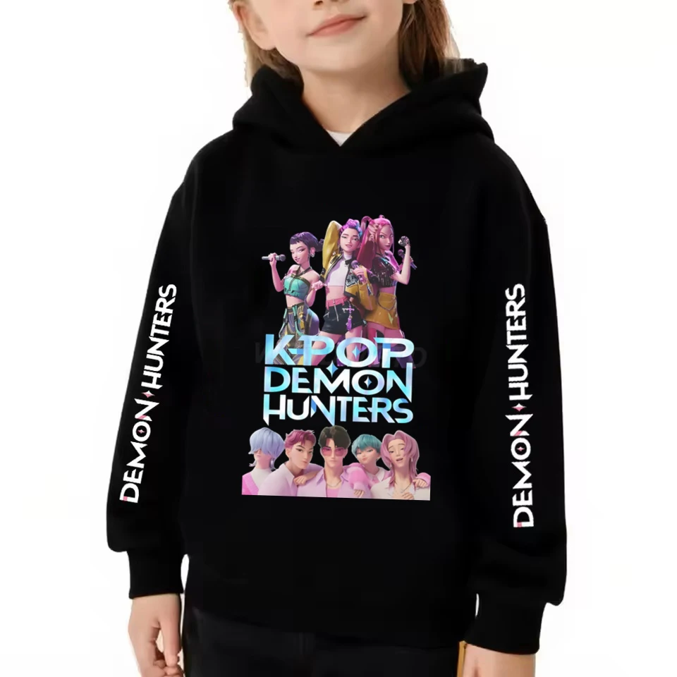 

Y2K KPop Demon Hunters Hoodies Girls Boys Outfits Autumn Casual Tops Fashion Pullover K-Pop Demon Hunters Children's Clothing