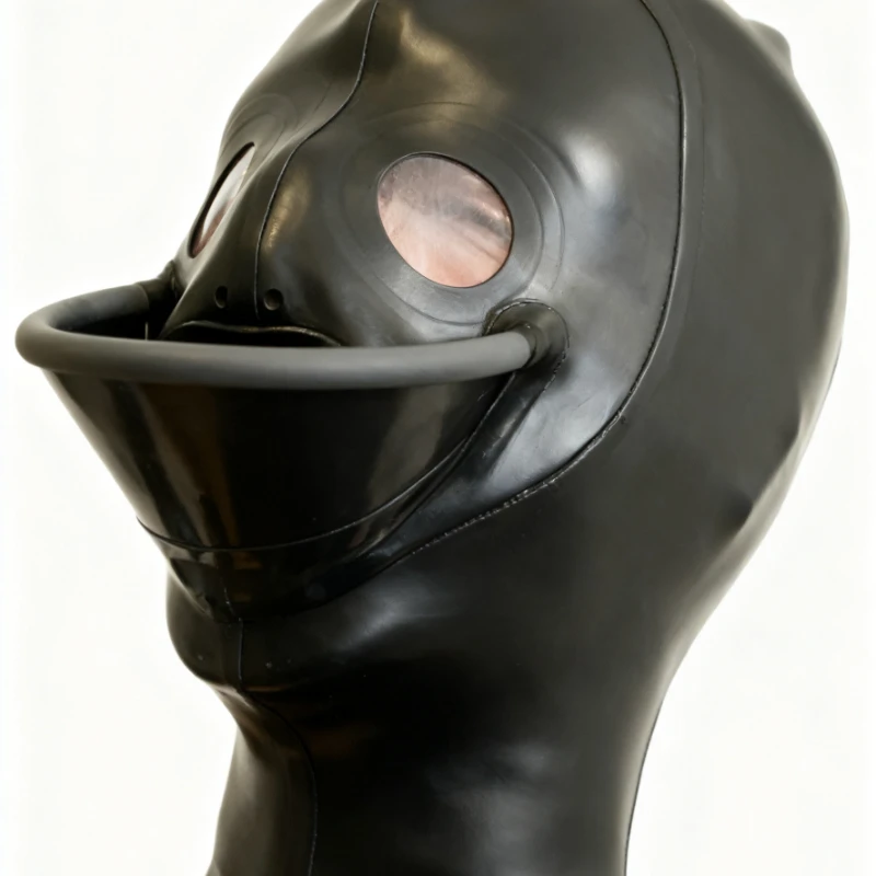 

Latex Catsuit Rubber Cool Handsome Unisex Hood Cosplay Mask