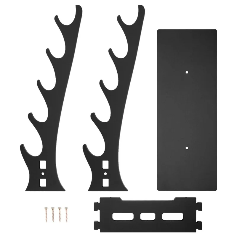 4-Tier Black Katana Sword Stand Display