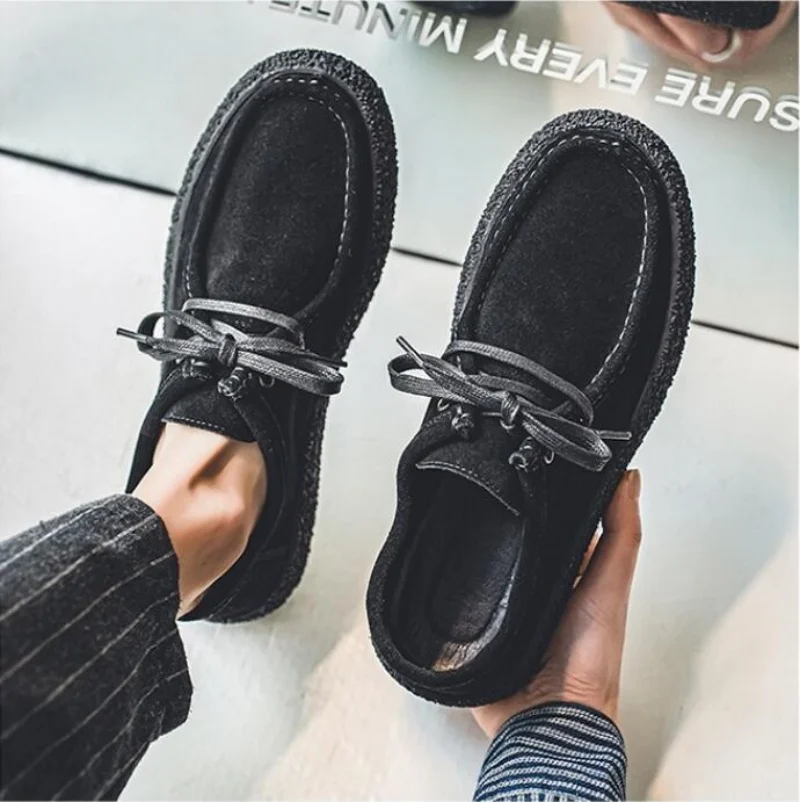 Fashion Retro Casual Men Shoes Comfortable Lace-up Loafers Shoes Men Flat Sneakers Classic Light Driving Footwear Zapatos Hombre