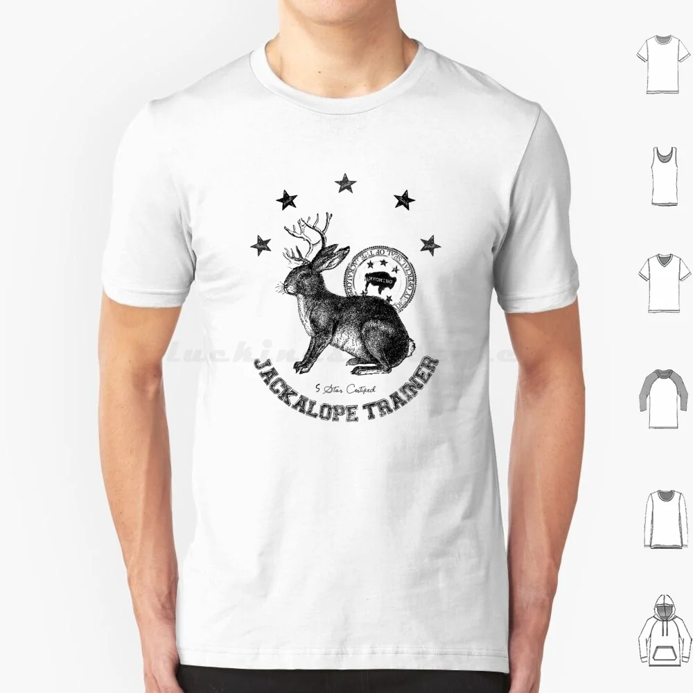 

Jackalope Trainer Beige Background T Shirt Big Size 100% Cotton Jackalope Animal Animals Mythical Animals Wyoming Animal