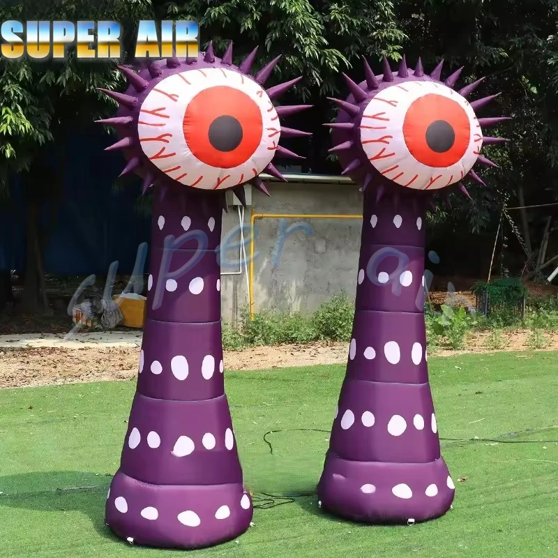 Erstaunlicher, violetter 3 mH einäugiger Moster-Ballon in Höhe für die Halloween-Feier