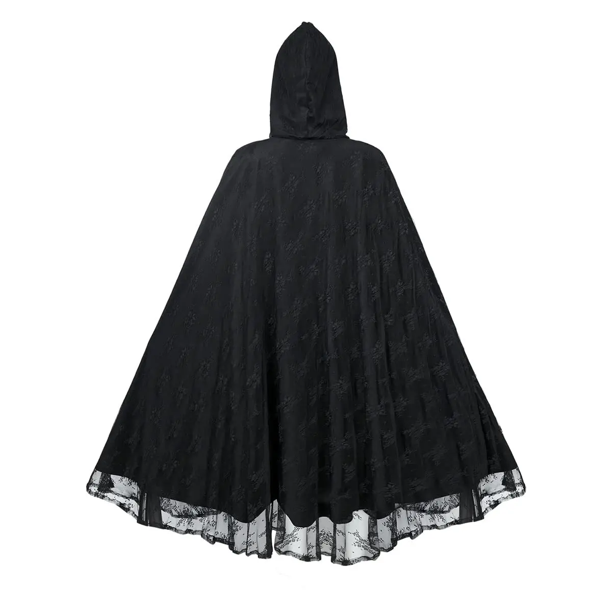 

Gothic Sle Long Lace Cape with Hat for loween Par Medieval Themed Women's Faion Polypropylene Material Summer 2023
