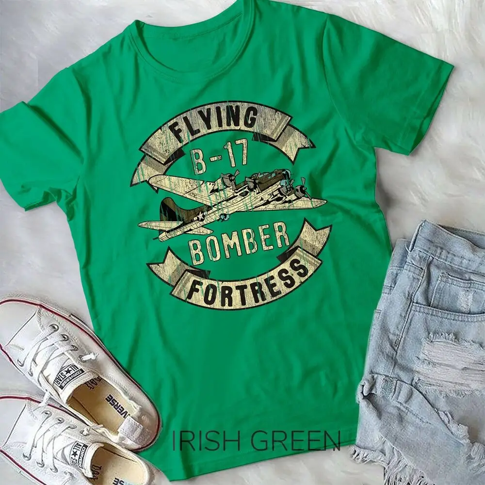 Vintage B-17 Bomber WW2 Plane Aviation Airplane Shirt Grunge Unisex T-shirt