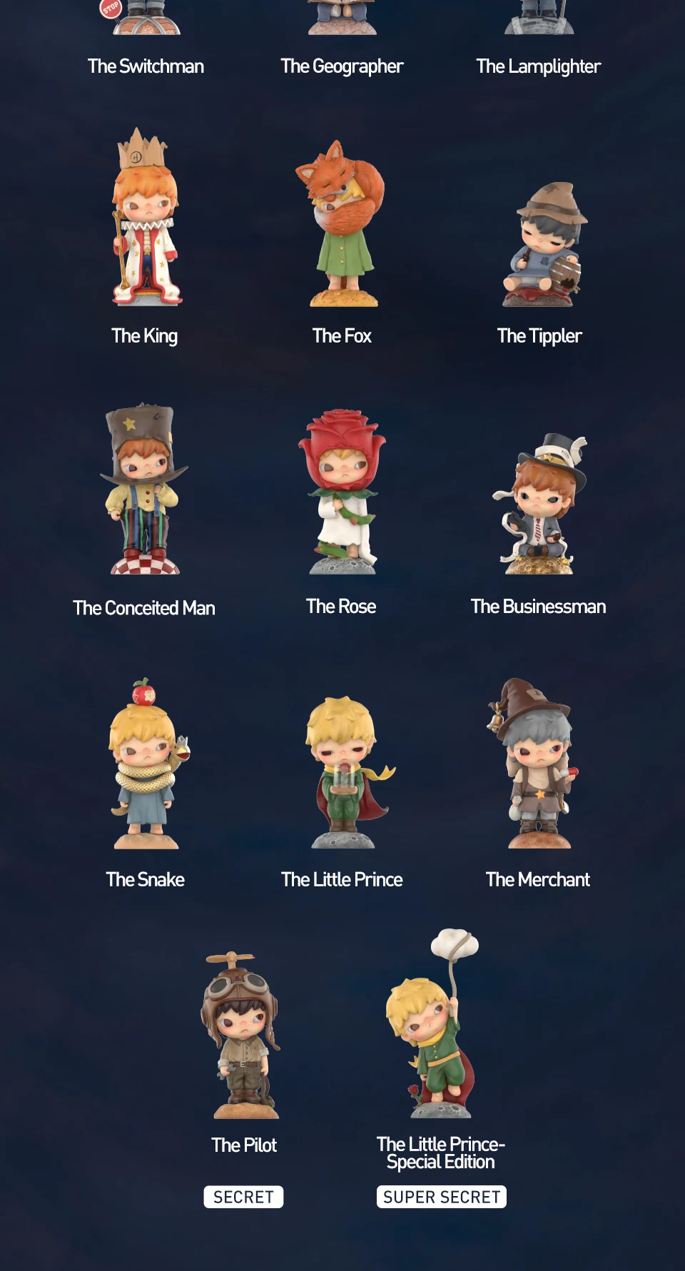 POP MART Hirono Harry Potter Hirono Le Petit Prince Serie Blind Box Spielzeug Mystery Box Überraschungs-Actionfigur Modell Geschenk – Detail 25
