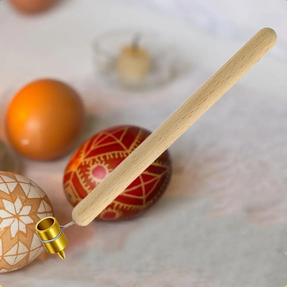 Wood Brass Tip Kistka 0.6mm 0.4mm 0.3mm Pysanka Painting Paint Applicator Pen Drawing Paint Detailing Fine Line