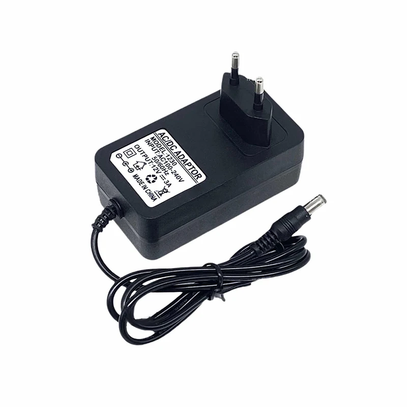 2.4V2A Black Supply Adapter Charger For UV LED Lamp Safe And Durable VDE Nail Dryer Nail Art Tools