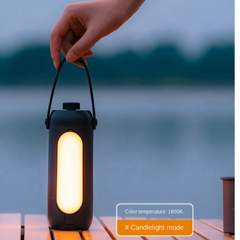 

Portable Outdoor Camping Lantern USB Rechargeable Hanging Tent Camping Lamp LED 10000Mah Lighting -A