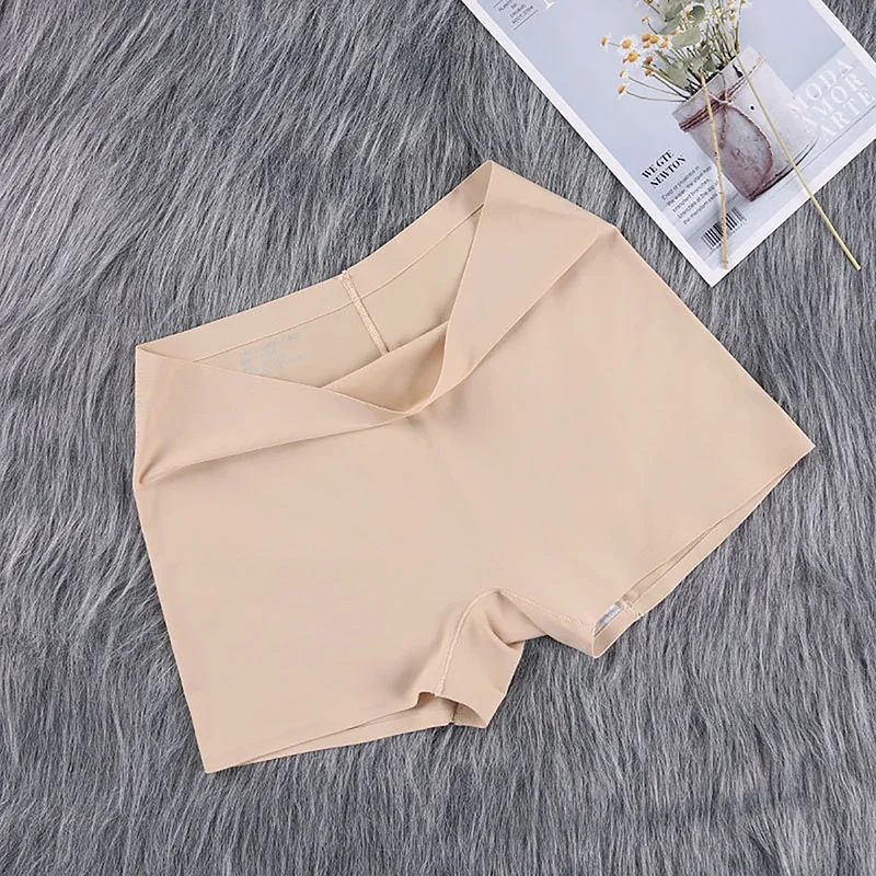 Women's Panties Seamless Women Boyshorts Boxers Cotton Crotch High Rise Tangas Ladies Safety Pants Thin Underwear Lingerie M-XL