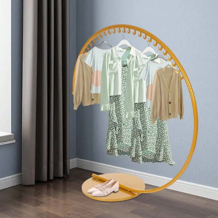 Freestanding Heavy Duty Industrial Clothing Rack, Portable Commercial Clothes Display Rack, Multi-Purpose Garment Bar For Retail