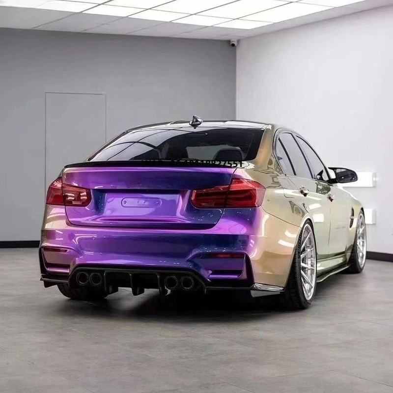 

Wholesale Price Wrap Film 1.52*18m ROHS PET Magic Blue Purple Chameleon Car Sticker Removable Glue Car Vinyl Wrap Roll