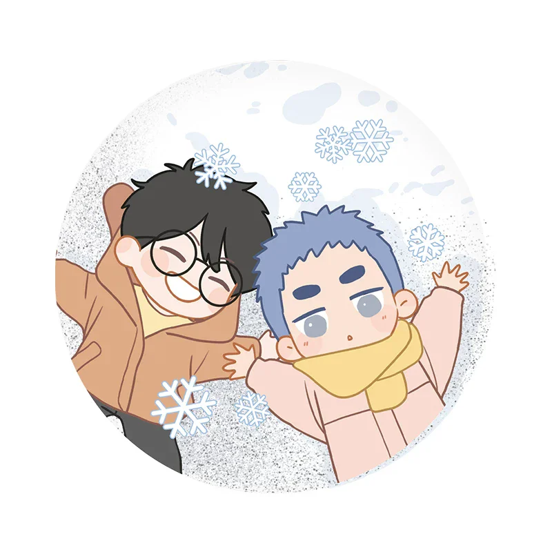 Here U Are Manga Merch Set Mixed Character Decals Lomo Cards Badges Desktop Ornaments Set for Boys Love Anime Collectors
