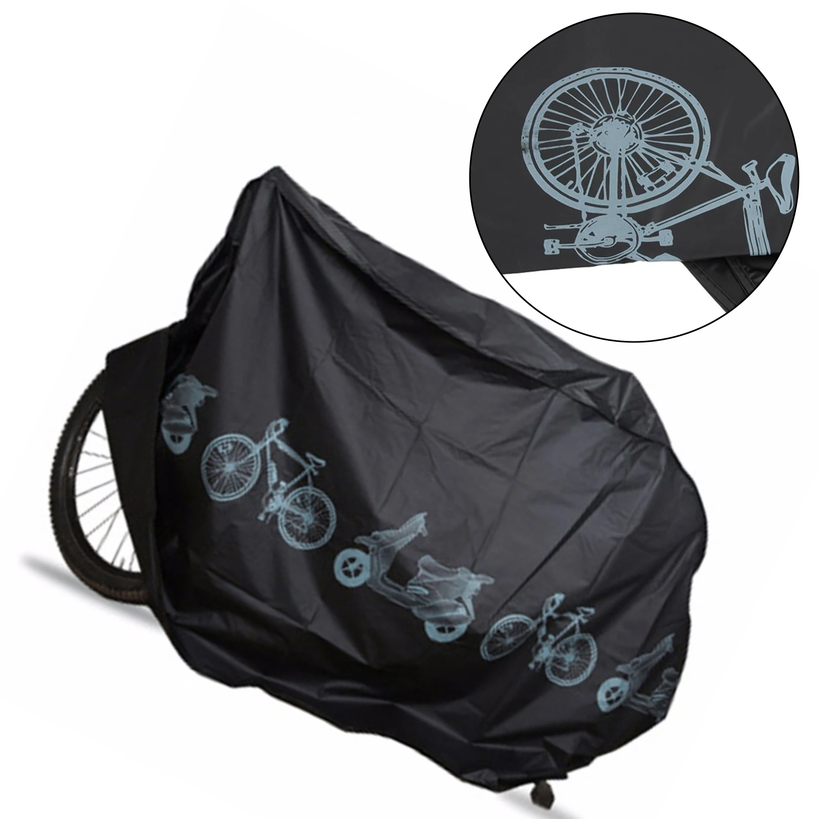 Waterproof Bike Covers Polyester Protects Against Sun Rain Dust Grey Black 180g 200*100 CM Electric Vehicles Bikes Accessories