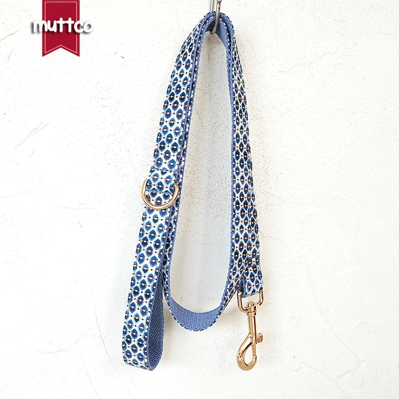 MUTTCO the small checkered pattern of blue and white BLUE TRIBE LEADER show a simple and fresh temperament 5 sizes UDL199