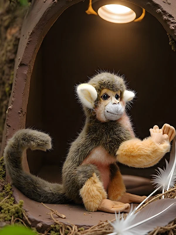 

Мягкая игрушка-обезьянка Wild Cute Squirrel Monkey Plu, реалистичная кукла-животное, подарок для детей, очаровательный декор в виде обезьяны, наполнитель из полиэфирного волокна HANSA