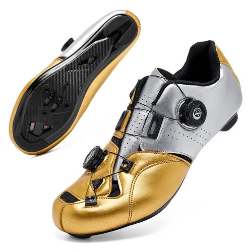 Imagen 2 del producto Zapatos de ciclismo para hombre, calzado deportivo de barro para ciclismo de carretera, zapatos de ciclismo de velocidad plana, zapatos de ciclismo de fondo plano, zapatos antideslizantes SPD