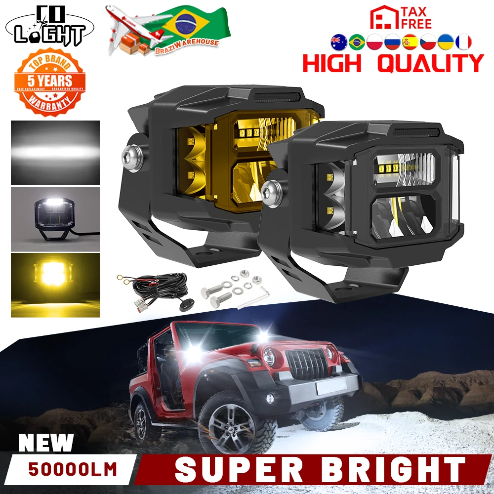 

CO LIGHT 3 Inch Off Road Driving Led Work Lights 3500K 6500K DRL for Truck Boat ATV UTV LED Pods Spot & Flood Combo Beam 12V 24V