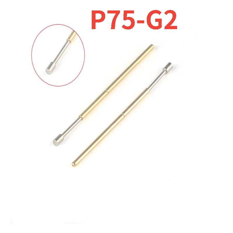 100PCS/Pack P75-G2 Flat Spring Test Pin 1.02mm Outer Diameter 16.5mm Length PCB Probe